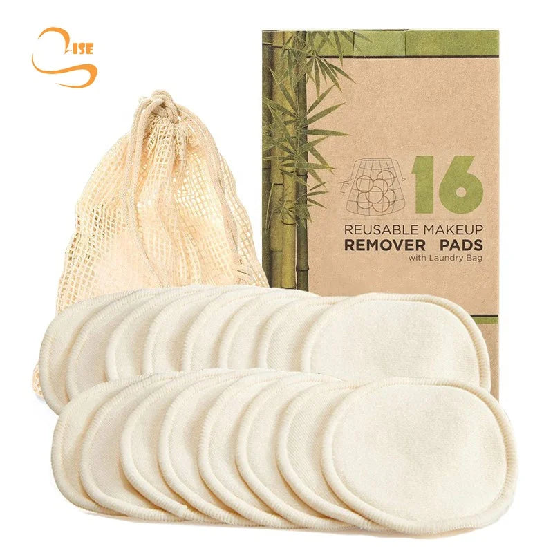 Zero Waste 3.15" Round Reusable Hemp Cotton Makeup Remover Pads Chemical Free Organic Hemp Wipes Facial
