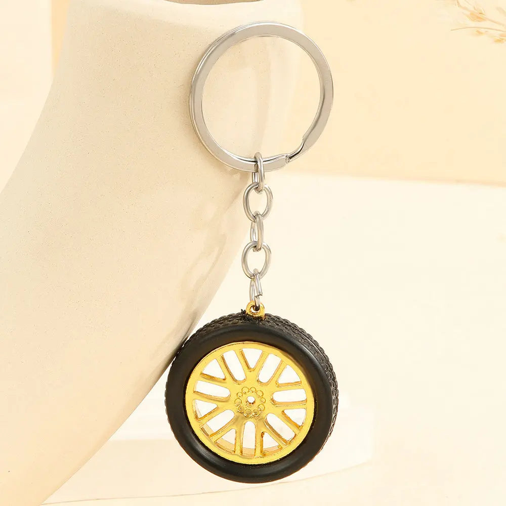 2026 Hot Sale Car Wheel PVC Soft Rubber Tire Key Chain Tire Keychain Key Ring