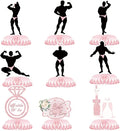 Rose Gold Bachelorette Party Decorations Women Supplies for Bridal Shower Table Topper Ring Centerpiece Valentine's Day Favors
