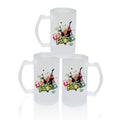 Topjlh Sublimation Blanks Sublimation Clear Glass Mug 16oz Glass Beer Mug Drinking Mug for Business Gift and Graduation Party