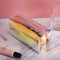 Iridescent Holographic Bridesmaid Bride Bachelorette Pencil case Cosmetic Makeup Bag