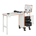 Portable Nail Table Manicure Desk Set with LED Light for Studio Manicure Workstation Salon MegaBDM