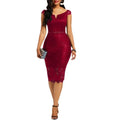 2026 Spring New Fashion Women Sleeveless Off Shoulder Lace Dress Solid Slim Pencil Casual Party Evening Dresses