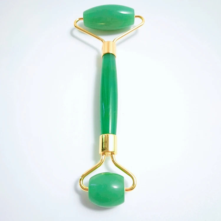 2026 Hot Selling New Designed Gem Facial Roller Green Aventurine Jade Roller Large Crystal