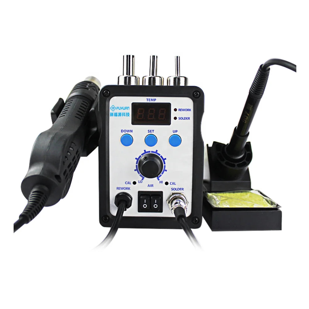FLYJAN 8586 Digital Display Hot Air Rework Soldering Station 2 in 1 With Hot Air Gun Welding Station Super September