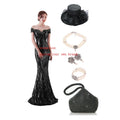 Ecowalson  Mermaid Long Prom Dress 2023 Sweetheart Sequin Evening Dress Sequins  Formal Occasion Dress
