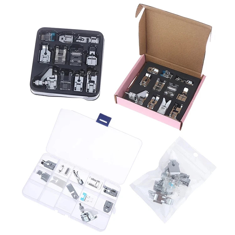 11PCS Sewing Machine Presser Foot Sets Accessories Domestic Sewing Machine Sewing Knitting Foot Parts Brother Singer Presser