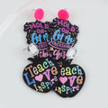 Hot Selling Enthusiastic Personality Colorful Acrylic Earrings Casual Exaggerated Earrings