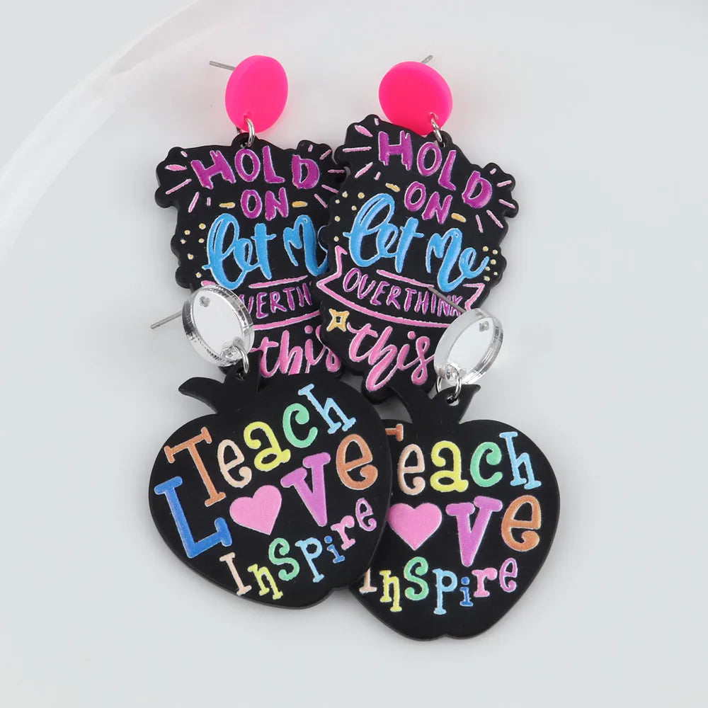 Hot Selling Enthusiastic Personality Colorful Acrylic Earrings Casual Exaggerated Earrings