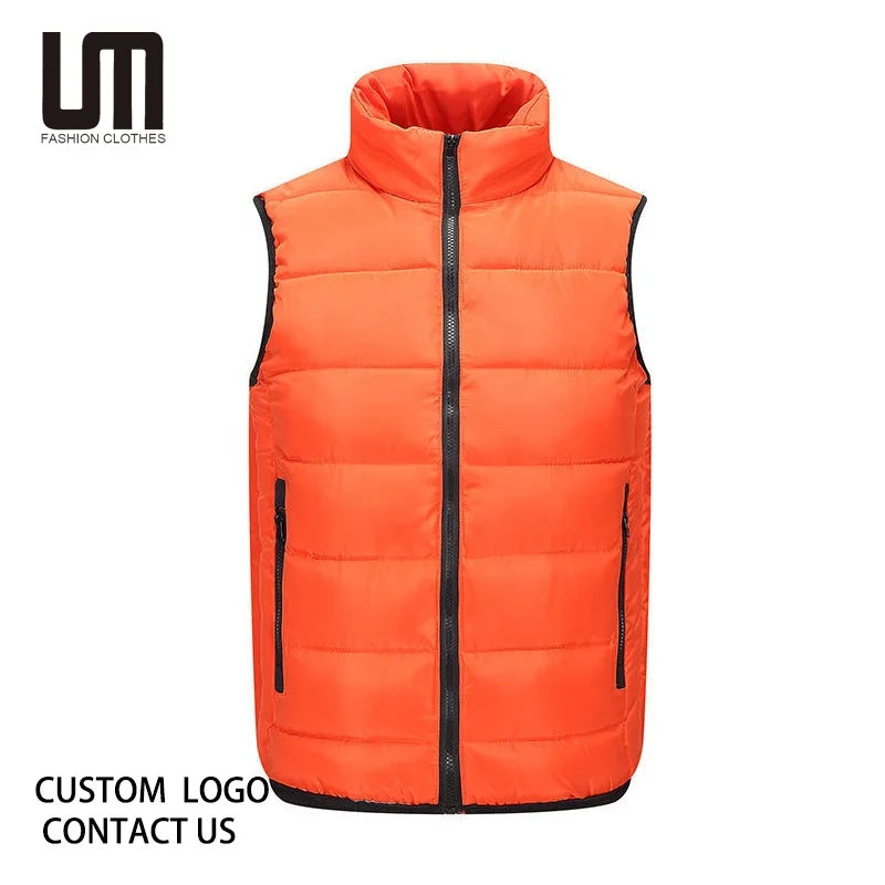 Clearance Sales Custom Logo Wholesale Autumn Winter Men and Women Sleeveless Vest Windproof Jacket Casual Waistcoats