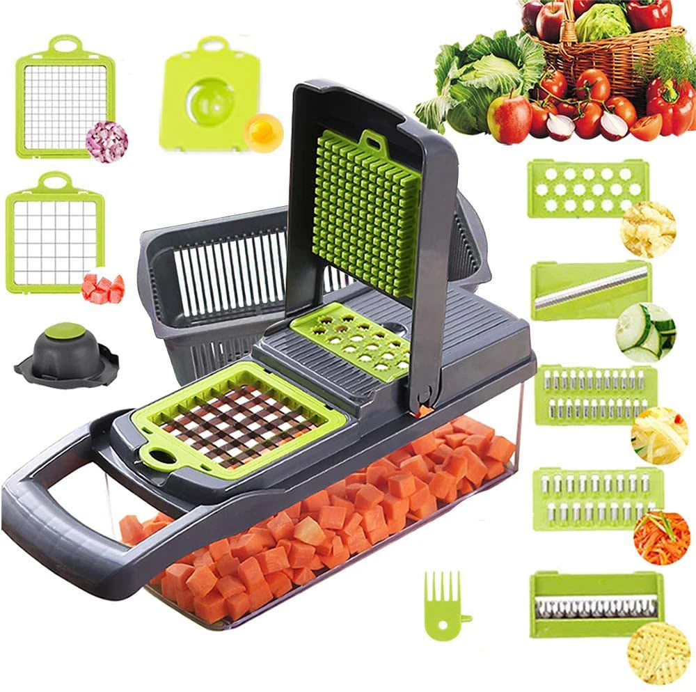 15-in-1 Plastic Vegetable Chopper Mandoline Slicer Cutter Grater for Potato Onion Other Vegetables Fruit & Vegetable Tools