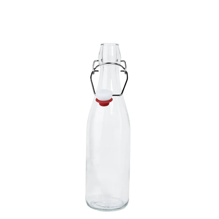 Factory Direct Sale 500ml 16 oz Home Amber Glass Beer Bottles with Flip Swing Top Caps