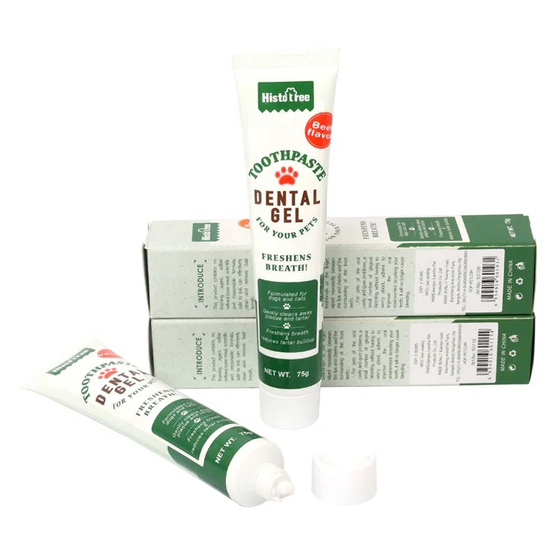 Factory Wholesale LOW MOQ Cat Dental Care Vanilla Beef Flavor Pet Dog Toothpaste
