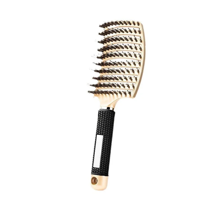Multi-Color Large Curved Anti-Static Household Hairdressing Comb High Cranial Top Portable Rifle Pig Mane Style Hair Brush