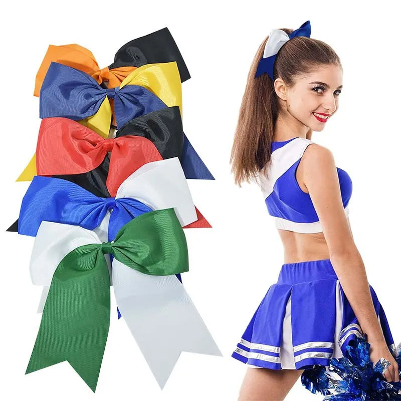 Large Bow Rubber Band Children's Hair Loop Hair Rope Cheer Performance Girls' Headwear Hair Accessories