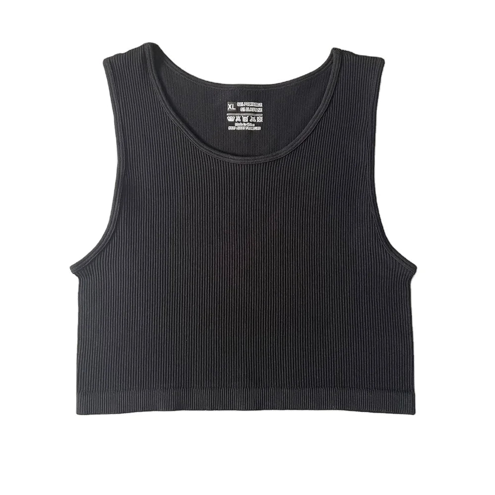 Breathable Athletic Racerback Crop Sport Shirt for Boob Tube Tank Yoga Top