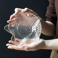 Nordic Style Clear Conch Shape Shell Salad Dish Kitchen Shell Glass Food Snack Plate