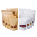 Factory Biodegradable Food Packaging Bag Bolsas Papel Kraft Package Stand up Pouch Zip Lock With Window