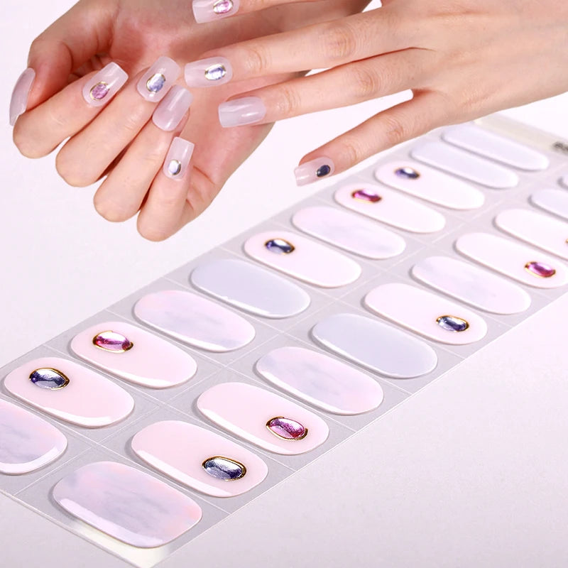 Latest Design Promotional Luxury 3D Rhinestones Shiny Charm Ornament No-bake Gel Nail Sticker