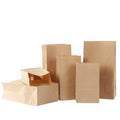 Cheap Custom Printed Factory Price Food Grade Packaging Brown Kraft Bread Paper Bag Sandwich Hamburger Paper Bag Without Handle