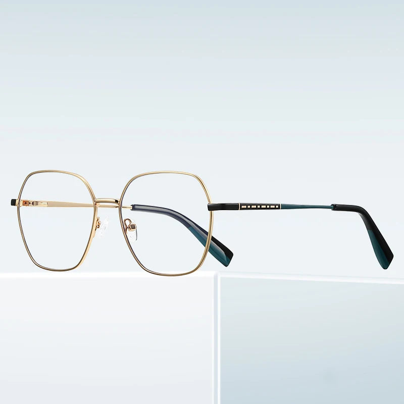 Women Eyeglasses Frame Trendy Metal Optical Glasses Frame Cut Blue Light Custom Logo Eye Glasses
