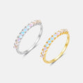 FUAMAY Fashion Dainty 925 Sterling Silver Gemstone Ring Anillos Para Mujer Moonstone Ring