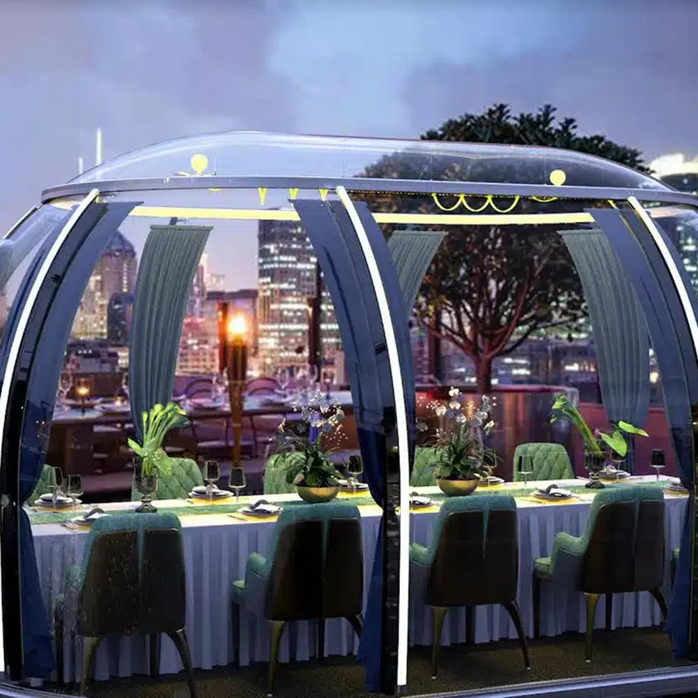 High-Class Glamping Outdoor Bubble Dome Hotel Premium See-Through Bathroom Full House for Trade Show Tents