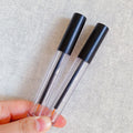 LZ Pack Stock 100pcs 5ml Matte Black Top Liquid Eyeliner Bottle Round Custom Eyelash Packaging Containers