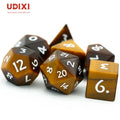 For Udixi Custom Logo RPG Dungeons and Dragons Game Set Polyhedral Tiger's Eye Dice