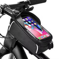 Unisex 6.0 Inch Touch Screen Bicycle Phone Bag Fashionable Waterproof MTB Front Tube Pannier Zipper Closure Cycling Accessories