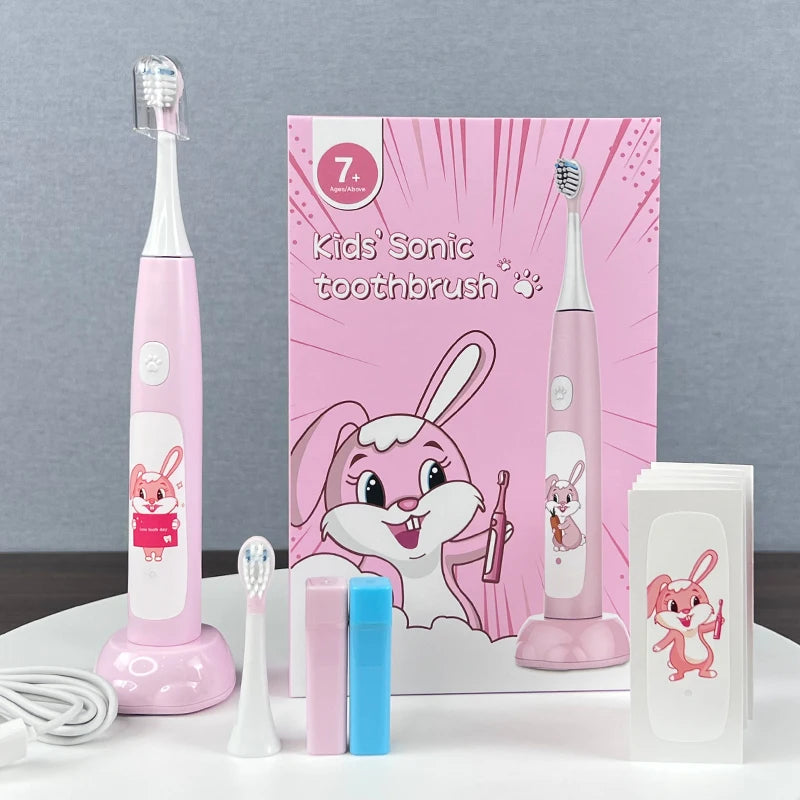 Or-Care Colorful 3 Modes Sonic Rechargeable Children's Electric Soft Toothbrush IPX7 Waterproof Food Grade Material DuPont