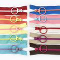 Deepeel A2-1 3# 40cm DIY Handmade Resin Zipper Open-Closed Color Contrast Replaceable Zipper Stationery Bag Accessories