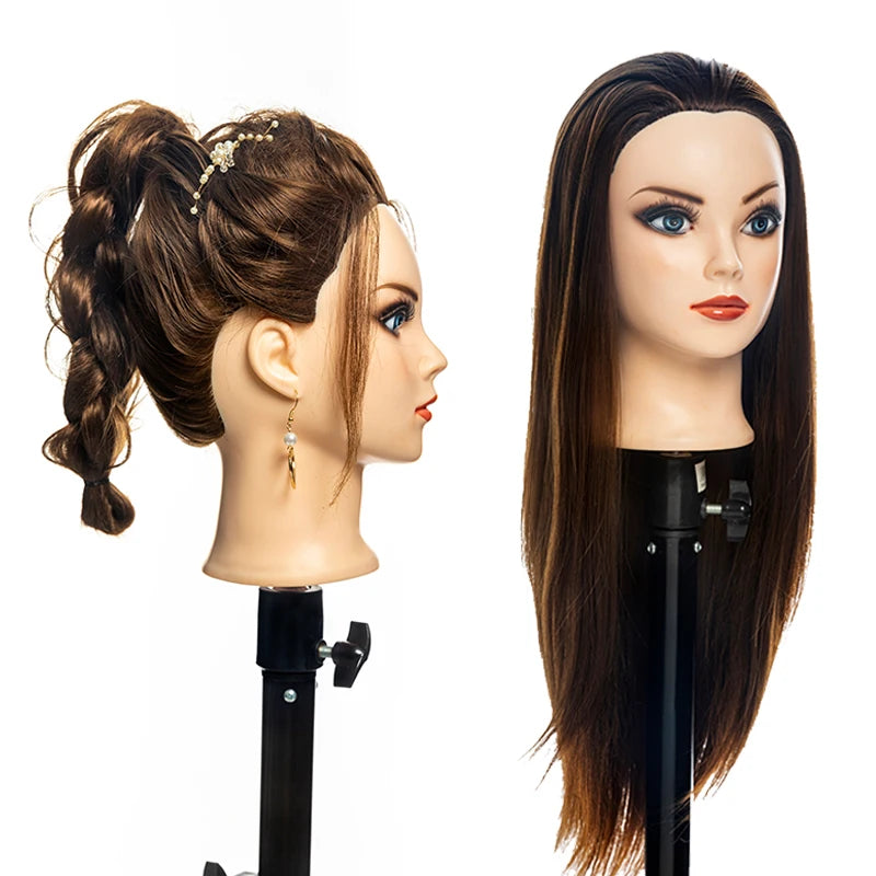 Cheap Training Head PVC Hairstyle Design Teaching Head Mannequin Synthetic Makeup Hairdressers Training Head