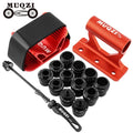 MUQZI Bike Car Roof Mount Rack 5x100 20x100mm Thru-Axle Fork Block Quick Release Bike Fork Mount for Truck/Trailer/Storage