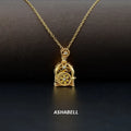 S925 Silver Fairy Tale Pumpkin Carriage Amber or Perles Necklace Three-Dimensional Design With Open Birdcage Fine Jewe
