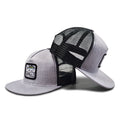 5 Panel Flat Brim Cotton Trucker Hat Custom Mesh Snapback Cap Patch Logo Flat Mesh Baseball Caps