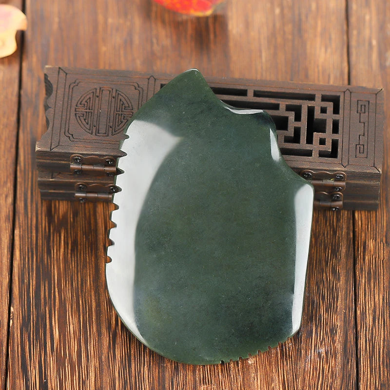 Hongzhuo Wholesale Popular Nephrite Jade Guasha Boards Facial Gua Sha Tools