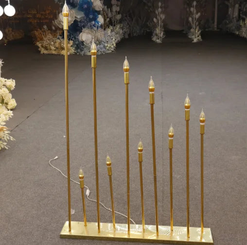 Wedding Road Leading Lights 10 Heads Golden Reed Lights Wedding Iron Props Decoration Layout Lights