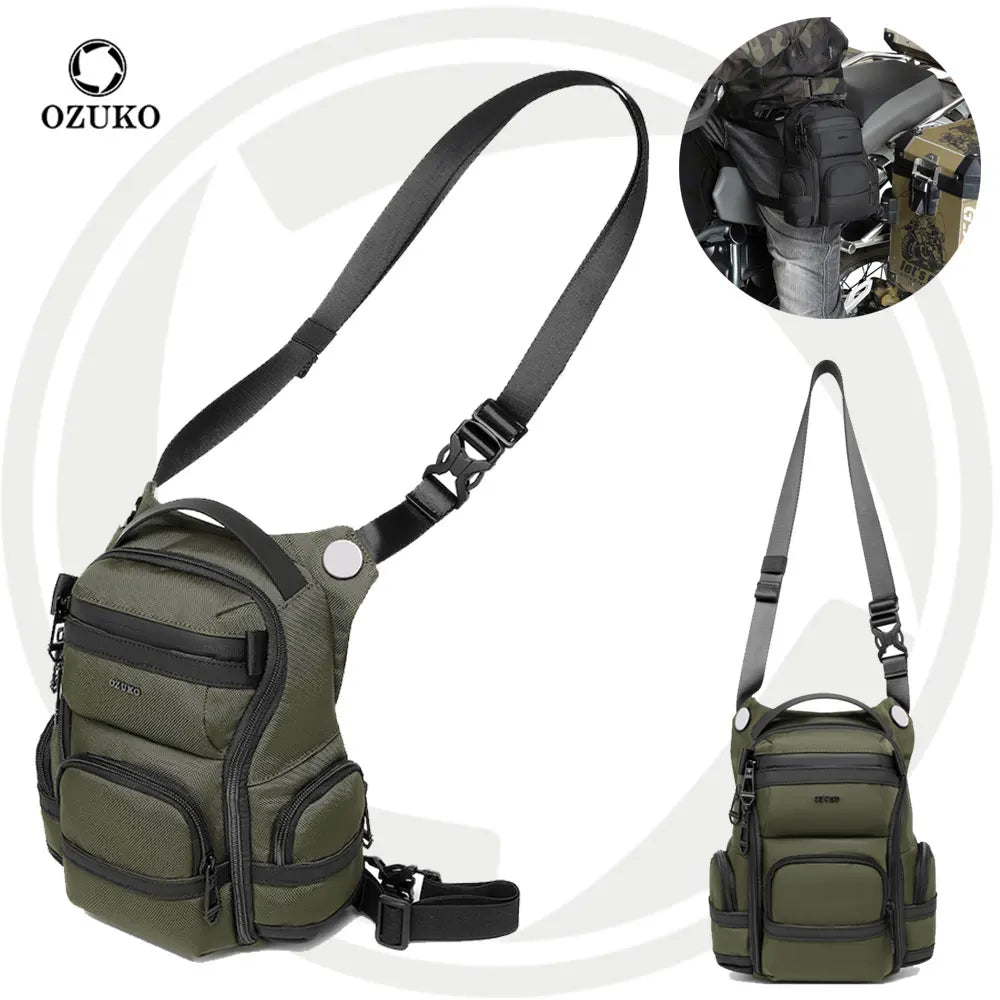 For 9816 Vintage Waist Pack Belt Bumbag Multi-Purpose Motorcycle Leg Bag Outdoor Travel Hip Bag Hiking Climbing Thigh Bag
