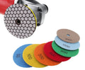 4 Inch 100 mm 7 Pcs/set Flexible Diamond Dry Polishing Pad for Polishing Granite Marble Stone Quartz and Engineered Stone