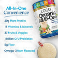 OEM ODM Wholesale Natural Organic Plant Protein Superfood Shakes Smoothies Protein Powder