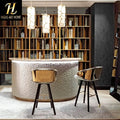 Modern Italian Design Customizable Bar Stool With Backrest Bar Chair for Villa Bar