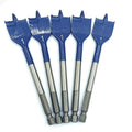 DZ 5pcs 1" X 6" Hex Shank Wood Spade Flat Drill Bit Set for Woodworking Screw Point Screwdriver Bit