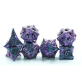 Purple Runner Dice 7 Pieces Set Table Game Accessories Dnd Number Color Multi-Sided Dice Game Dice Props