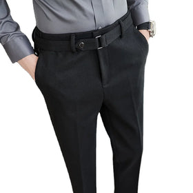 Customization Business Casual Trousers Elastic Drawstring Waisted Men'S Pure Suit Men Fashion Pants