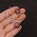 Best Factory Price Gold Plated Stainless Steel Aseptic Piercing Jewelry Beads Dangle Nose Ring for Women