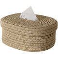 MSH Nordic Style Cotton Rope Woven Storage Basket for Tissue Dispenser Stylish Home Desktop Decor