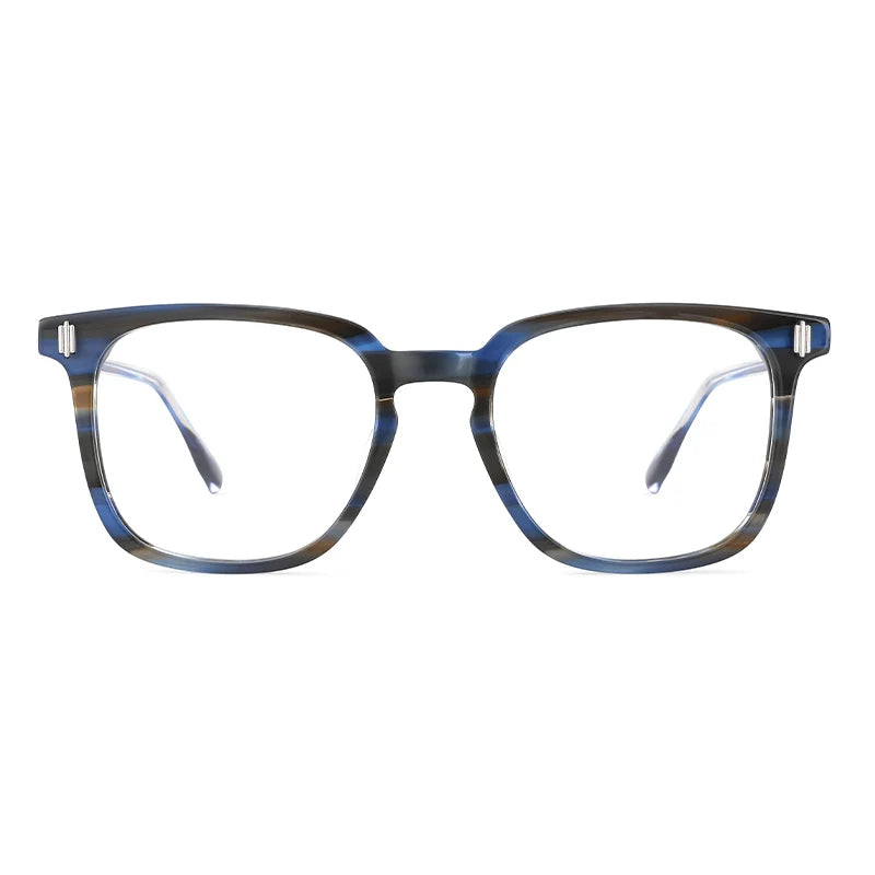 European and American Fashion Unique Square Acetate Glasses Frame Optical Frame Custom Logo Eyeglasses