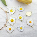 JS1775 Fashion Enamel Fried Egg Poached Egg Food Charm Pendant