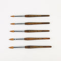 Custom Logo Professional Pinceles 100% Pure Kolinsky Hair Crimped Wood Handle Nail Brush for Beauty Salon From China